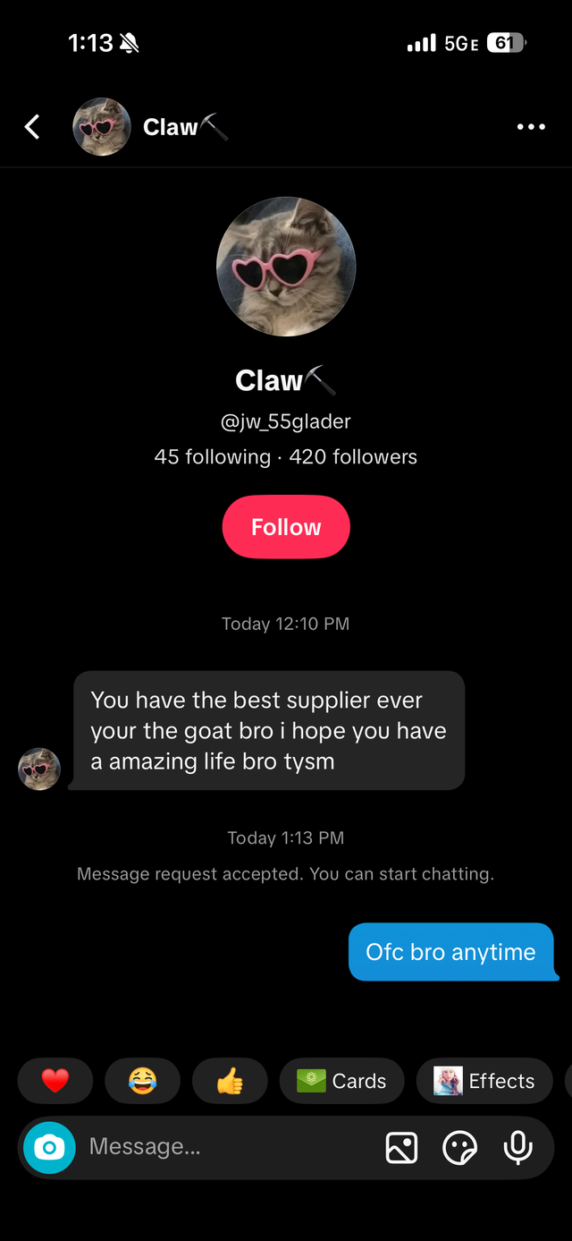 Customer testimonial screenshot