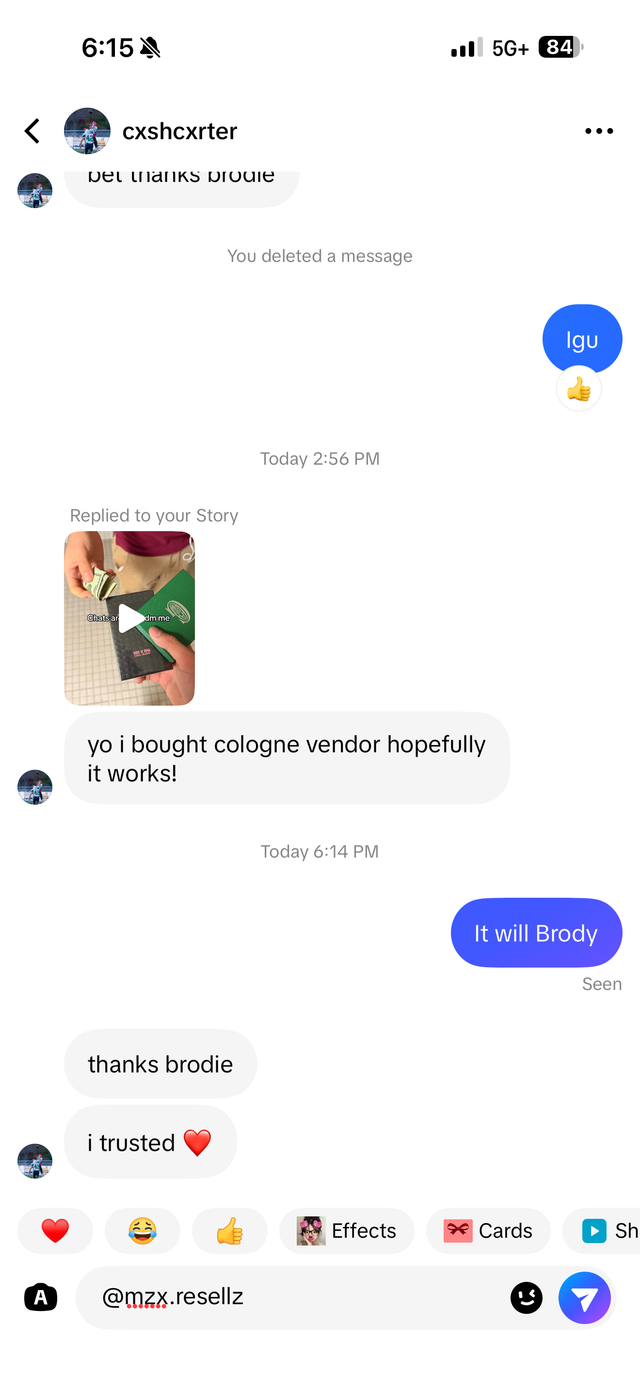 Customer testimonial screenshot